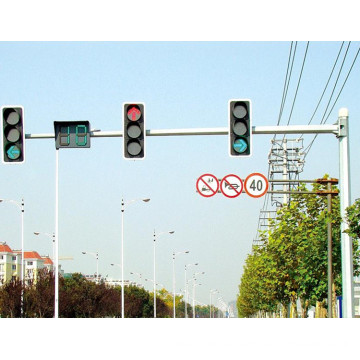 Hot Galvanized Octagonal Traffic Sign CCTV Steel Pole